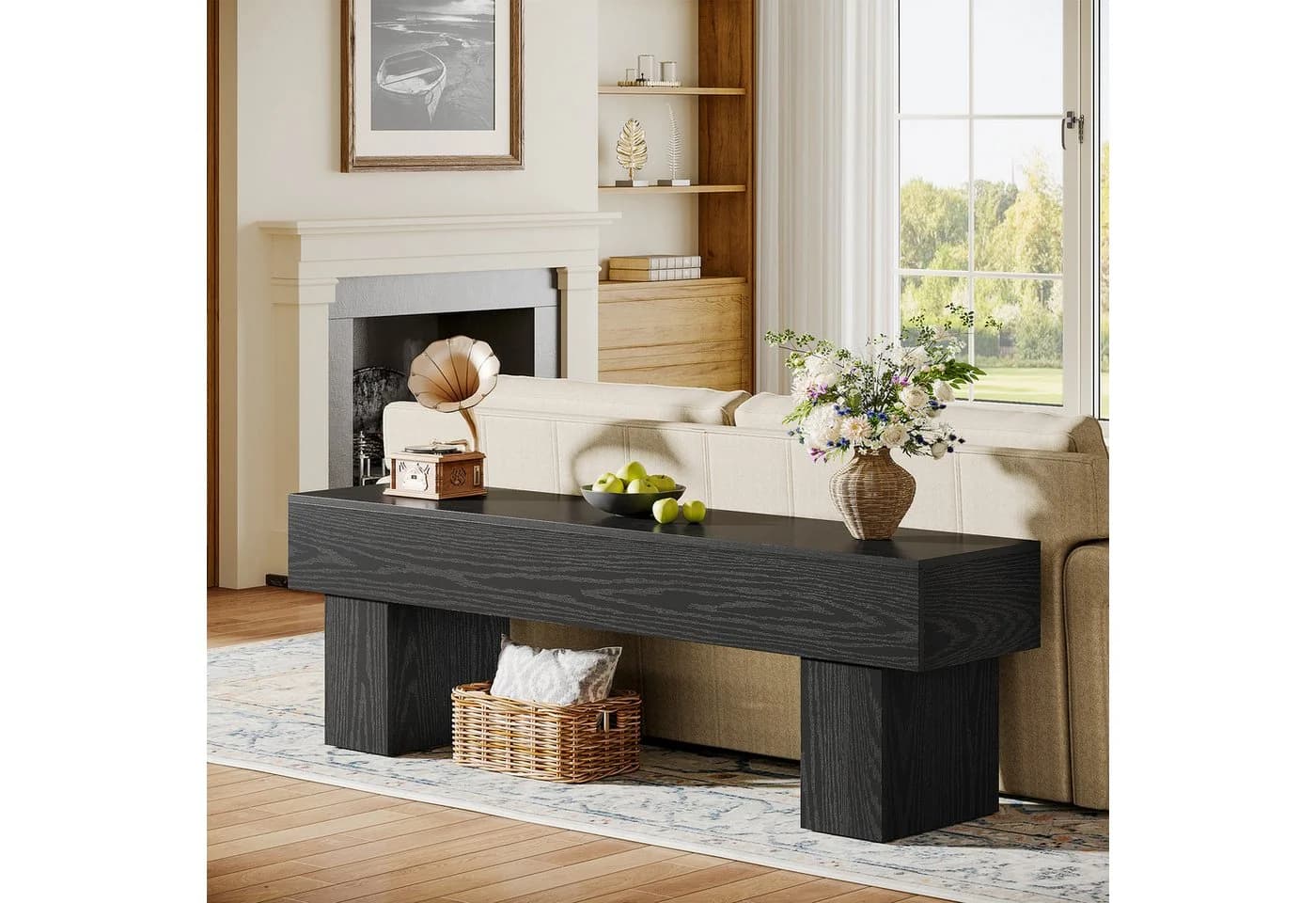 Tribesigns TV-Schrank 160cm Landhausstil Eiche-Optik - Bild 5