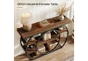 Tribesigns Konsolentisch 120cm Industriestil Braun Metall Bild 5