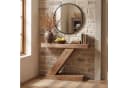 Tribesigns Konsolentisch Massivholz Rustikal Z-Design Bild 1