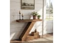 Tribesigns Konsolentisch Massivholz Rustikal Z-Design Bild 2