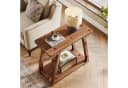 Tribesigns Beistelltisch Massivholz Braun Landhausstil Bild 1