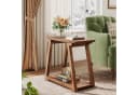 Tribesigns Beistelltisch Massivholz Braun Landhausstil Bild 5