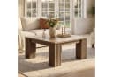 Tribesigns Couchtisch 100 cm Quadratisch Braun Geriffelte Beine Bild 2