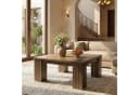 Tribesigns Couchtisch 100 cm Quadratisch Braun Geriffelte Beine Bild 5