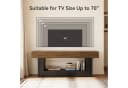 Tribesigns TV-Schrank 160 cm Braun Schwarz U-förmiger Sockel Bild 3