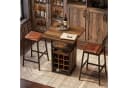 Tribesigns Bartisch 95cm quadratisch mit Weinregal und Glashalter Bild 3