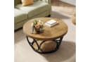 Tribesigns Runder Couchtisch Industrial 2-Tier Braun/Schwarz Bild 4