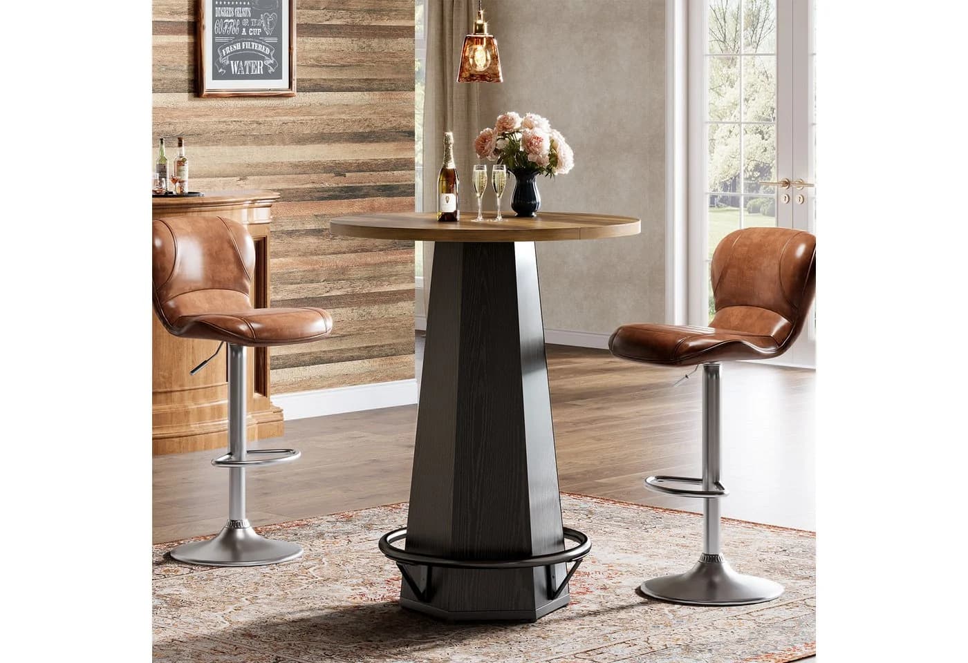 Tribesigns Bartisch Rund Industrial Stehtisch 80cm Ø - Bild 5