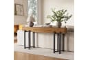 Tribesigns Konsolentisch Landhausstil Eichenoptik Metallgestell Bild 3