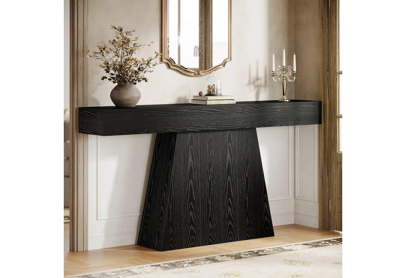 Tribesigns Konsolentisch 160 cm Schwarz Modern - Bild 2