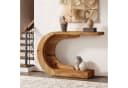 Tribesigns Konsolentisch Holz C-förmiger Flurtisch 110x35cm Beistelltisch Sofatisch Bild 2
