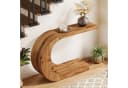 Tribesigns Konsolentisch Holz C-förmiger Flurtisch 110x35cm Beistelltisch Sofatisch Bild 3