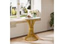 Tribesigns Beistelltisch Rund 50cm Kunstmarmor Weiß Gold Metallbasis Bild 5