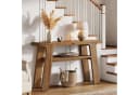 Tribesigns Konsolentisch 120 cm Massivholz Landhausstil Braun Bild 2