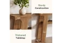 Tribesigns Konsolentisch 120 cm Massivholz Landhausstil Braun Bild 5
