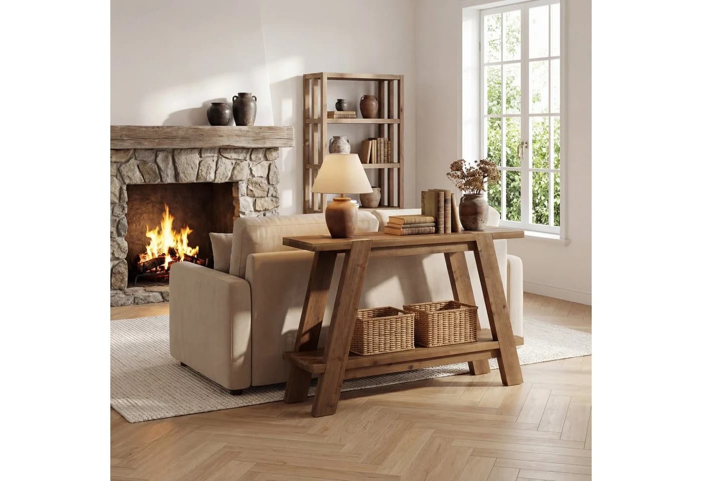 Tribesigns Konsolentisch 110cm Beistelltisch Landhausstil - Bild 4