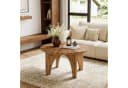 Tribesigns Couchtisch Runde 80 cm Braun Landhausstil Bild 1