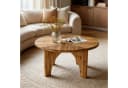 Tribesigns Couchtisch Runde 80 cm Braun Landhausstil Bild 2