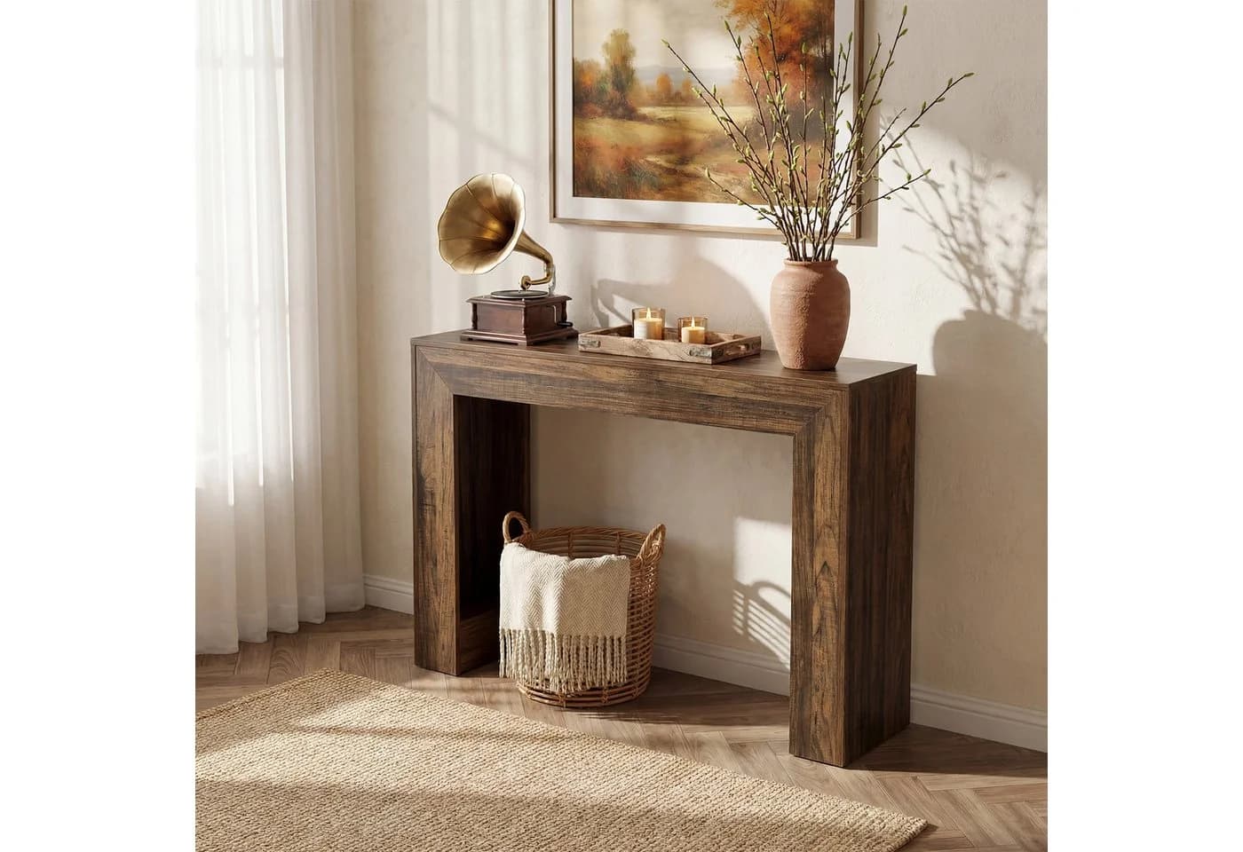 Tribesigns Konsolentisch 105 cm Flurtisch Farmhouse Design - Bild 2