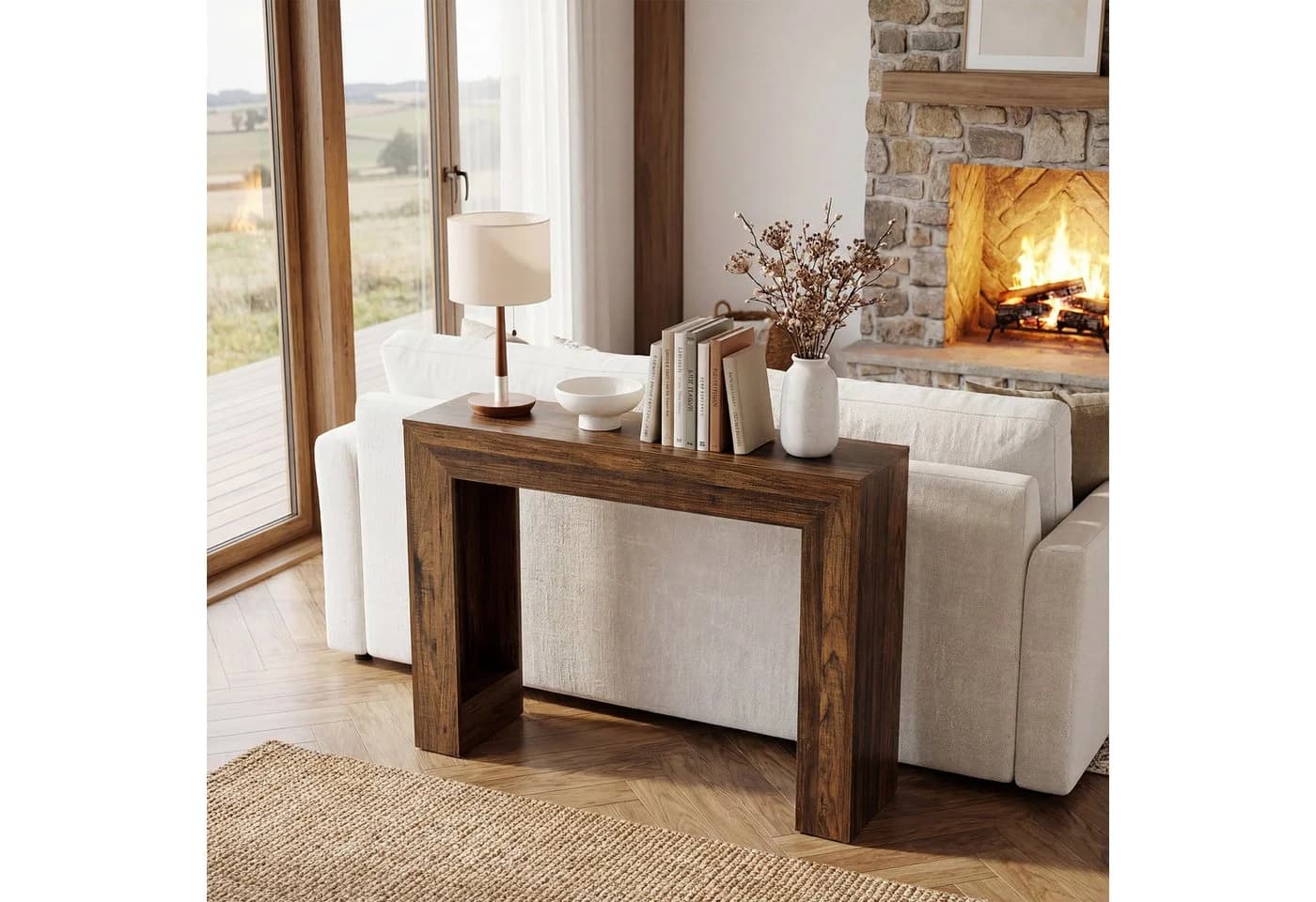 Tribesigns Konsolentisch 105 cm Flurtisch Farmhouse Design - Bild 4