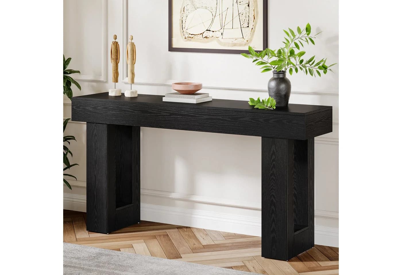 Tribesigns Konsolentisch Landhausstil Naturholzoptik