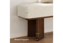 Tribesigns Schuhbank 120 cm Eingangsbank mit Kissen Elfenbein Bild 5
