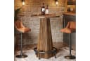 Tribesigns Bartisch 95cm Rund Braun MDF Bild 2