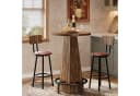 Tribesigns Bartisch 95cm Rund Braun MDF Bild 3