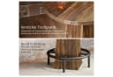 Tribesigns Bartisch 95cm Rund Braun MDF Bild 5