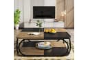 Tribesigns Couchtisch 100x100x50 cm Quadratisch Landhausstil Bild 1