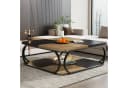 Tribesigns Couchtisch 100x100x50 cm Quadratisch Landhausstil Bild 3