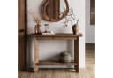Tribesigns Konsolentisch Massivholz 105 cm Dunkle Walnuss Bild 5