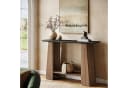 Tribesigns Konsolentisch Mid-Century Schwarz/Nussbaum mit Ablagefach Bild 1