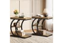 Tribesigns Beistelltisch 3-stufiger C-Form Couchtisch Nachttisch Bild 2