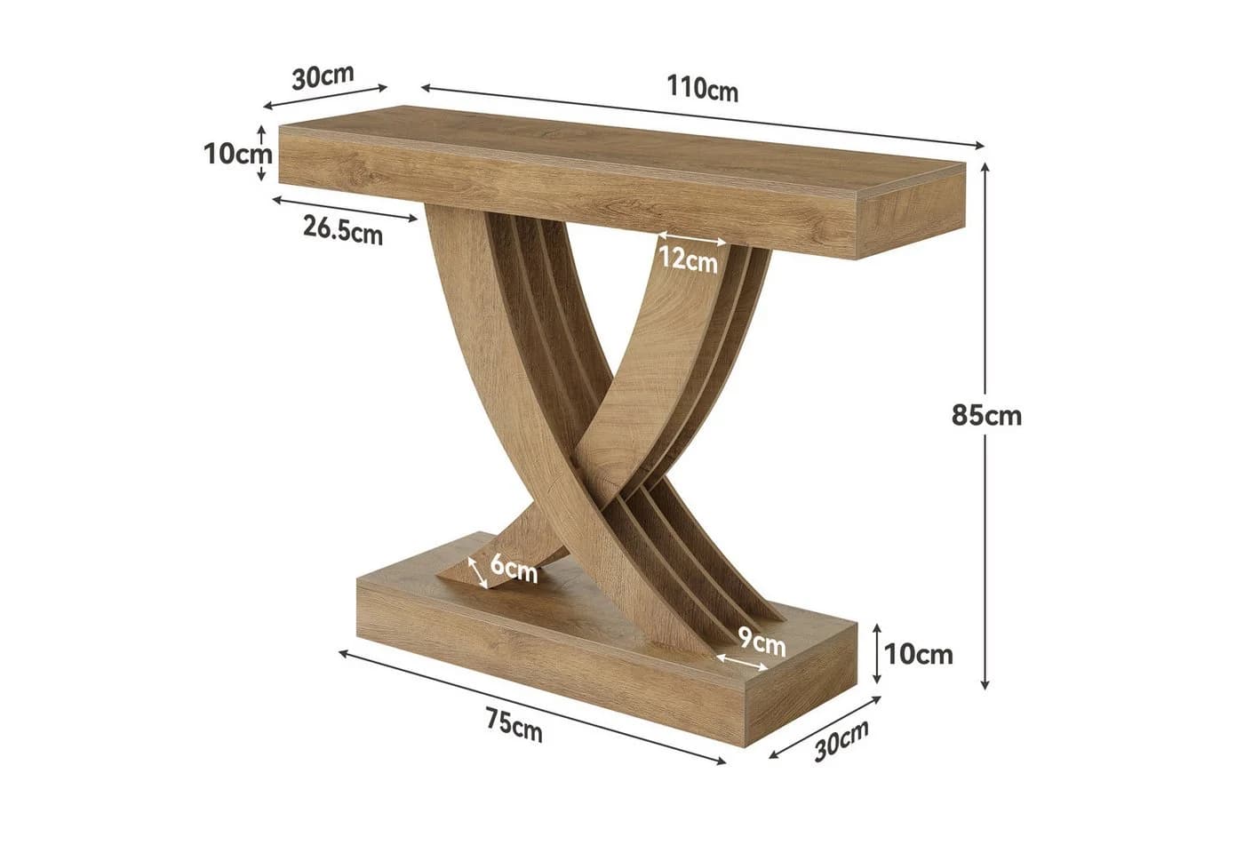 Tribesigns Konsolentisch Schmal mit Holzgestell - Bild 5