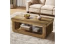 Tribesigns Couchtisch 120x60cm Rechteck Wohnzimmertisch Braun Bild 1