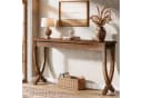 Tribesigns Konsolentisch Massivholz Braun Landhaus Design Bild 2
