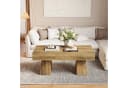Tribesigns Couchtisch Landhausstil Braun MDF Bild 5