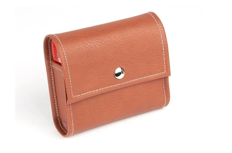 omeo Pillendose Wochenspender im Etui 7 Tage Tablettenbox Braun