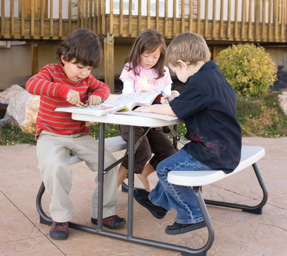 Lifetime Kunststoff Picknicktisch Grau für Kinder - Bild 2