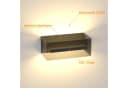 ZMH LED Wandleuchte Schwarz 5W 400lm Metall Außen Innen Bild 4