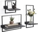 Youyijia 3er Set Schwebende Wandregale Eich-Optik Holz Bild 2