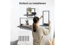 Youyijia 3er Set Schwebende Wandregale Eich-Optik Holz Bild 5