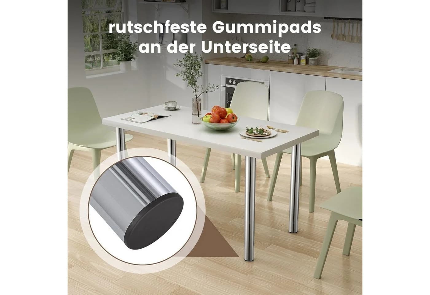 Youyijia Tischbein Edelstahl verstellbar silber
