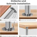 Youyijia Tischbein Edelstahl verstellbar silber Bild 3