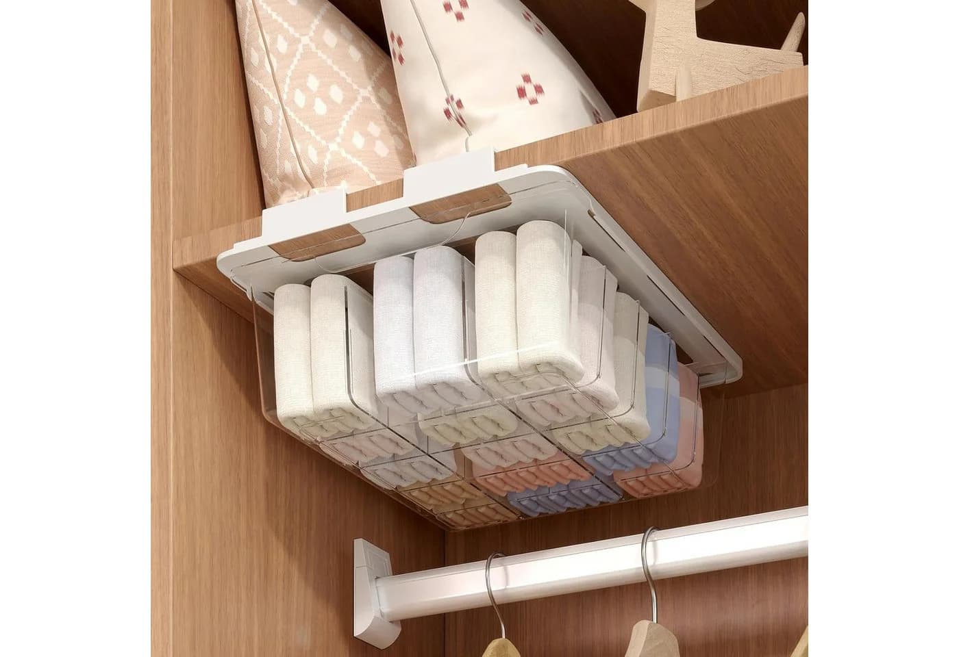 Youyijia Wandmontierte Aufbewahrungsbox für Socken & Unterwäsche - Bild 2