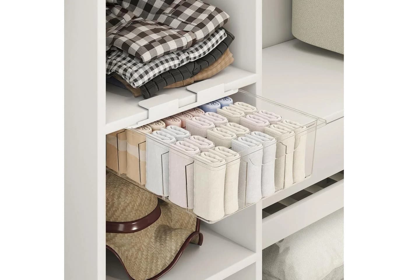 Youyijia Wandmontierte Aufbewahrungsbox für Socken & Unterwäsche - Bild 5