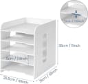 Youyijia Aufbewahrungsbox Dokumentenablage A4 Weiß PVC Bild 1