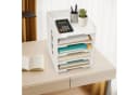 Youyijia Aufbewahrungsbox Dokumentenablage A4 Weiß PVC Bild 3
