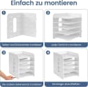 Youyijia Aufbewahrungsbox Dokumentenablage A4 Weiß PVC Bild 5